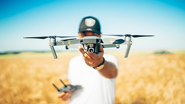 Dron in human hands