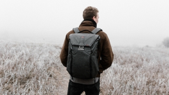 a man with a backpack